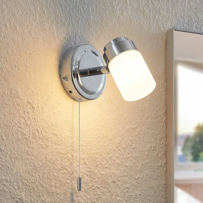 Imagen de Lámpara de pared &#039;Alimari&#039; (Moderno) en Plateado hecho Metal e.o. para Salón &amp; Comedor (1 llama, G9) Lindby lámparas baño, aplique