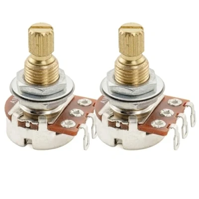Imagen de Musiclily Pro Métrico A1Meg Mini Potenciómetros Push/Push Logarítmico Eje Dividido para Guitarra Eléctrica o Bajo (Set de 2)