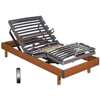 Imagen de PIKOLIN, somier multiláminas articulado Motor con Bastidor Madera, 5 Planos de articulación y Mando. Montaje en Domicilio Incluido, 90x190, Modelo Futurlam