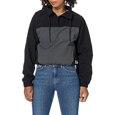 Imagen de Superdry Overhead Cropped Cagoule Cágola para Cabeza, Negro, S Mujer