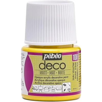 Imagen de PEBEO Pintura acrílica multisoporte Color Opaco Acabado Mate Amarillo Sol 45ml