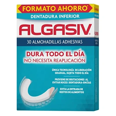 Imagen de Algasiv Almohadillas Adhesivas Inferiores Protesis 30 Unidades