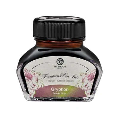 Imagen de Octopus Fluids Gryphon Sheen Ink Tinta para pluma estilográfica (30 ml), color marrón