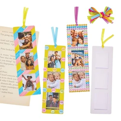 Imagen de Baker Ross FX945 Punto de libro con marco Pack 12, Kits manualidades para niños