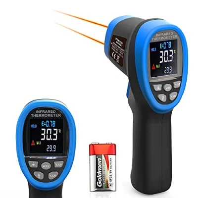 Imagen de BTMETER BT 1800C Pirómetro 58 3272F ( 50 1800℃) Pistola de Temperatura IR, D:S 50:1 Termómetro Infrarrojo Alta para HVAC Industrial Hornos Forja (NO Humana)