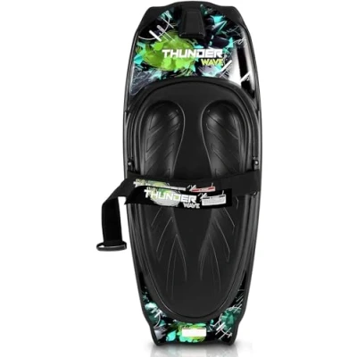 Imagen de SereneLife Plancha kneeboard, Tabla, Correa Ajustable para Boogie de Rodillas, Surf. Color Negro/Verde