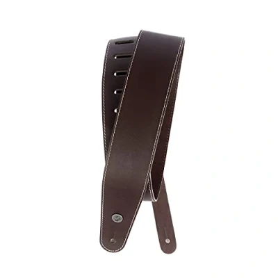 Imagen de Planet Waves Deluxe Ribeteada Correa de guitarra, bajo, color marrón