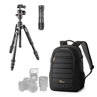 Imagen de Manfrotto Travel Kit: Tripod + Backpack, Trípode de viaje aluminio,