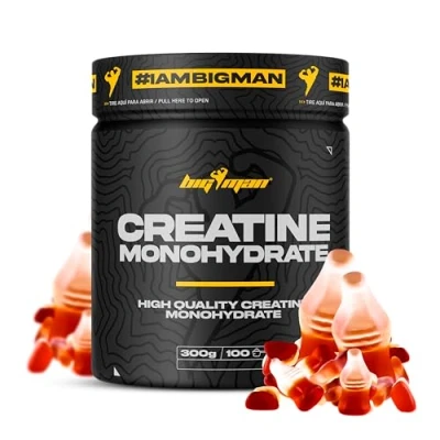 Imagen de BigMan Creatina Monohidrato 300Gr (Candy Cola) 200 Mesh Incrementa Resistencia Potencia los Efectos de Entrenamientos Crecimiento Muscular