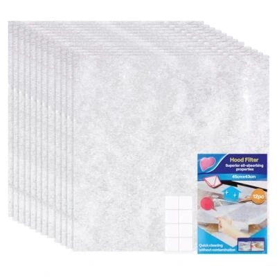 Imagen de 12 Filtro Plano de Grasa, Campanas Extractoras, Filtros Universales para todas las Extractoras estándar, 45x43 cm, se Puede Cortar a Medida