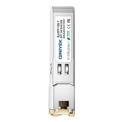 Imagen de QINIYEK Transceptor 10GBase T SFP+,transceptor de Cobre 10G SFP+ RJ45,Compatible con Cisco SFP TS,Ubiquiti UniFi UF RJ45 10G,Netgear AXM765,Mikrotik,Fortinet,Supermicro,hasta 30 m (Paquete 1)