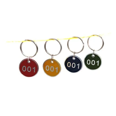 Imagen de NanTun Aluminum Alloy Metal Key Tag Set, Number ID Tags Chain, Numbered Rings, 4 Sets (40 pieces) Mix Colours 1 to 10