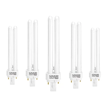 Imagen de Aigostar Pack de 5 Bombillas PLC Tubo, 26W, Maiz G24d 3, 2 Pines, Luz blanca 6500K, 1600Lm, No regulable
