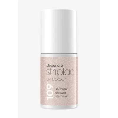 Imagen de alessandro Striplac Esmalte de uñas UV Shimmer Shower Opaco y resistente a los arañazos hasta 15 días Fácil aplicación Tecnología extracción suave Vegano Taupe, 6,5 ml