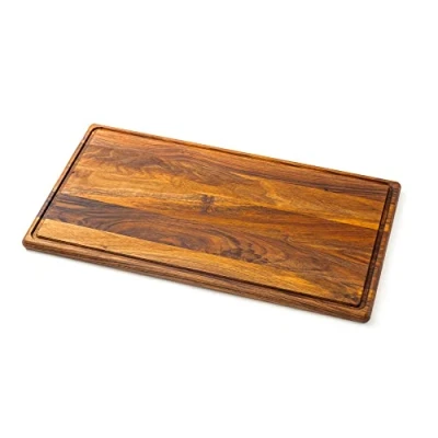 Imagen de tuuli Kitchen Tabla Cortar Madera Nogal Cocina Queso Pan Grande Antibacteriano (44x30x2 cm)