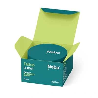 Imagen de Neba Tattoo Butter Crema Refrescante para Tatuajes Bálsamo el Cuidado Posterior del Tatuaje de la Piel Tatuada Vegano Lata 100ml