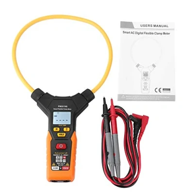 Imagen de Pinza amperimétrica flexible digital portátil 3000A Kit de mantenimiento Probador continuidad Multímetro corriente CA Herramienta eléctrica valor eficaz verdadero Rango automático(PM2019S)