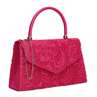Imagen de SwankySwans Kendall Bolso de mano elegante encaje para mujer, Rosa (Fuschia), Talla única
