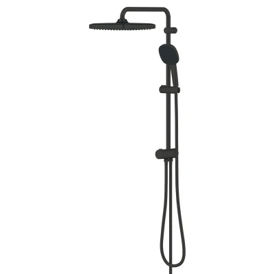 Imagen de GROHE Vitalio Comfort 250 Quickfix Sistema de ducha con inversor y 2 chorros (Rain,SmartRain),Negro Mate 266982431