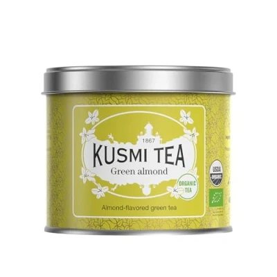 Imagen de Kusmi Tea Té Verde Almendra Orgánico Mezcla de con Sabor a Hojas Sueltas Lata 100g Cantidad para aprox. 50 tazas