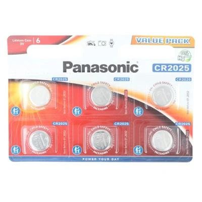 Imagen de Panasonic Blister 6 Pilas Litio Botón CR2025