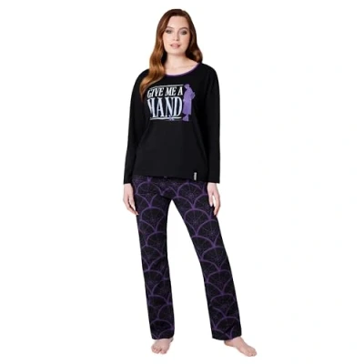 Imagen de Wednesday Miércoles Addams Pijama Mujer Conjunto de 2 Piezas, Pantalón y Camiseta Tallas S XL, Regalos Navidad (Negro/Mano, XL)