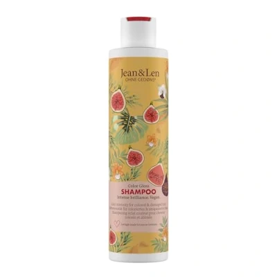 Imagen de Jean &amp; Len Champú color Protección Aceite de Argán e Higo, para cabellos teñidos y estresados, aporta intensidad brillo, sin parabenos ni siliconas, vegano, 300 ml