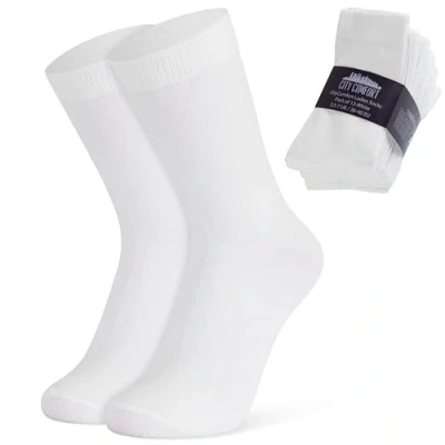 Imagen de CityComfort Calcetines de Pantorrilla para Mujer, Set 6 o 12 Unidades (Blanco Pack)