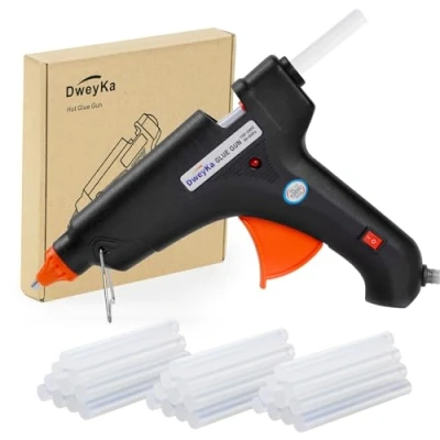 Imagen de 100W Pistola Silicona Caliente, Grande de Pegamento 11mm con 30 barras Pegamento, Juego Para la Escuela Arte Bricolaje Calentamiento (Negro)