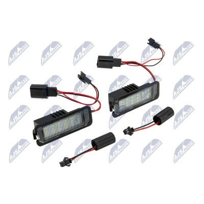 Imagen de NTY ELP VW 002 Luz Matricula LED ambos lados con bombilla, conector hembra VOLKSWAGEN: Golf 6, Polo V Hatchback, 7, SEAT: Leon III ST norauto