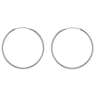 Imagen de ENTREPLATA Par de Pendientes Aro Plata Ley 925 Criolla Arete Diámetro 30 mm.