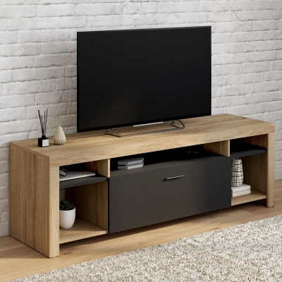 Imagen de mueble TV MALO 140 cm en madera con negro