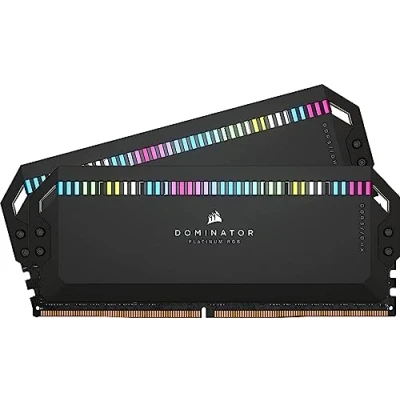 Imagen de CORSAIR Dominator Platinum RGB DDR5 RAM 64GB (2x32GB) 6800MHz CL40 Intel XMP Compatible iCUE Memoria para Ordenadores Negro (CMT64GX5M2B6800C40)