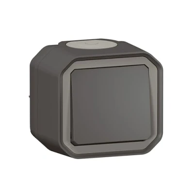 Imagen de Pulsador no Legrand impermeable Plexo, antracita 10 A, IP55 IK08, se entrega completo para fijación de saliente