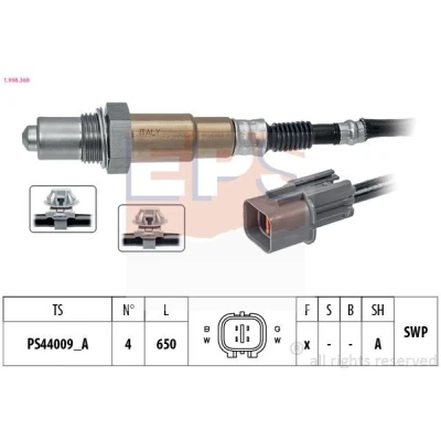 Imagen de EPS 1.998.369 Sonda lambda con material de fijación Made in Italy OE Equivalent térmico, plana, Rosca engrasada KIA: RIO 3, cee‘d II Hatchback