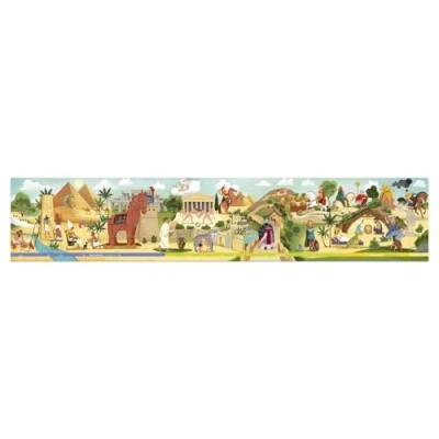 Imagen de Janod 100 Piezas Tema Antigüedad y Mitología Panorámico Desarrolla la Paciencia Concentración Fabricado en Francia Puzzle Infantil a Partir de 6 Años, J02553, Multicolor (JURATOYS