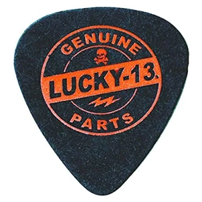 Imagen de JIM DUNLOP Púas Lucky 13 serie II Tortex, Saco de 36, genuine Parts, Negro, 0,6mm