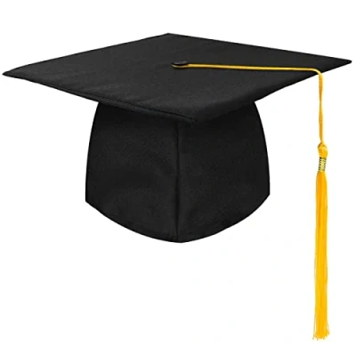 Imagen de KEELYY Sombrero de Graduación, Birrete graduacion Adulto, Graduación Ajustable para Celebrar 4 Colores Amarillo