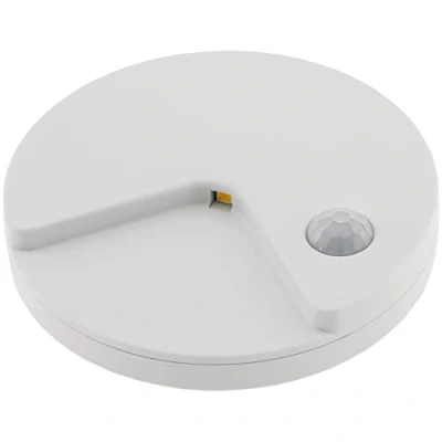 Imagen de Luz de escalera LED recargable con PIR, 14 mm plana, blanco cálido
