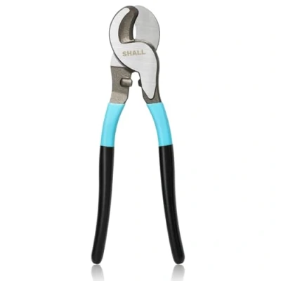 Imagen de SHALL Cortadores de cables, 9,44 pulgadas/240 mm, herramientas corte cables alta dureza con mango antideslizante, ideales para cortar y pelar cobre forma limpia