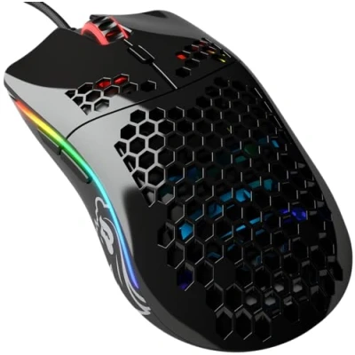 Imagen de Glorious gaming Model O Ratón con cable 67 g superligero, diseño colmena, RGB, sensor Pixart 3360, switches de Omron, ambidiestro Blanco brillante