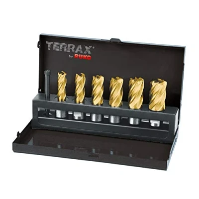Imagen de Terrax A108820T Juego de brocas huecas (HSS TiN, 12 22 mm, 7 piezas)
