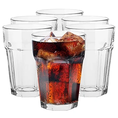 Imagen de TREND FOR HOME 6 Vasos de Cristal Agua 425 ml Copas Gin Tonic Vaso Smoothie Grandes Cocktail Mojito Vidrio Transparente Alva