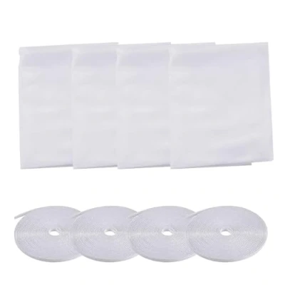 Imagen de 4 PCS Mosquitera Ventana,Mosquiteras para Ventanas Universal,Mosquitera Ventana Autoadhesiva, Protección contra Insectos Moscas Mosquitos (Blanco)