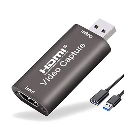 Imagen de Tarjeta de captura video HDMI a USB 3.0, tarjetas 1080p/4k, grabador audio para capturar contenido 1080p 60fps, transmisión en vivo, videoconferencia (no