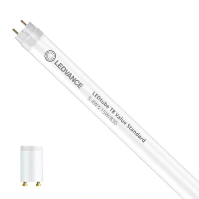 Imagen de Ledvance Tubo LED T8 Value (EM/Mains) Standard Output 5.4W 585lm 830 Blanco Cálido 44 cm Reemplazo para 15 W