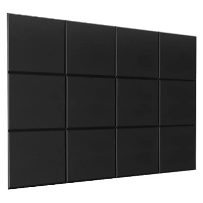 Imagen de Soundsbay Paneles Acústicos Autoadhesivos 12 piezas 35x30x0.9 cm Espuma Insonorizacion Acustica para reducir el ruido interior en estudio/oficina