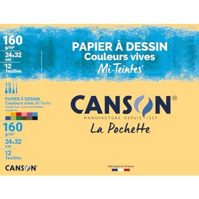 Imagen de CANSON Künstlerpapier Mi Teintes, 320 x 240 mm, farbig