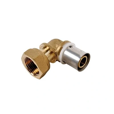Imagen de Dipra 738034 Raccord PER à Sertir Coude Ecrou Tournant, Femelle F12/17, diamètre 12mm