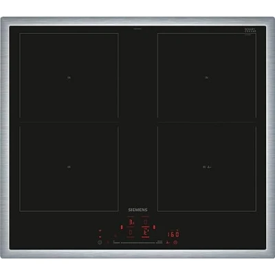 Imagen de Siemens ED645HQC1E iQ500 Placa de inducción inteligente, 60 cm, color negro, con marco inducción, TouchSlider, sensor fritura Pro
